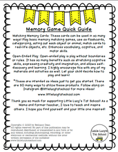 Load image into Gallery viewer, Memory Game Cards DIGITAL SCHOOL BUNDLE