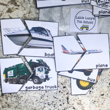 Load image into Gallery viewer, Transportation Tot School Bundle