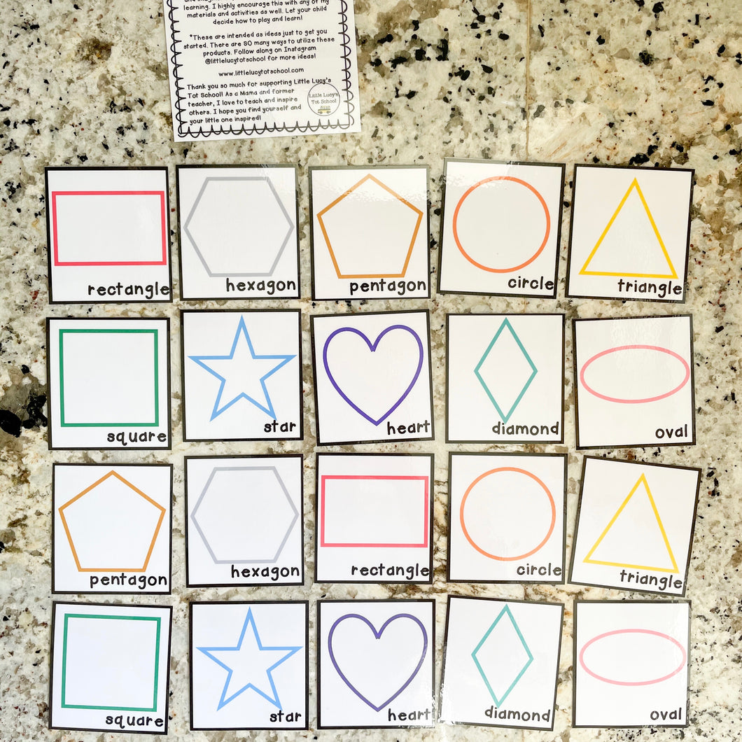 Shape Memory Game Cards